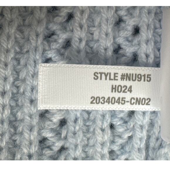 NWT Madewell Pointelle Stitch Mockneck Sweater Heather Pale Dawn Light Blue S - Picture 8 of 10